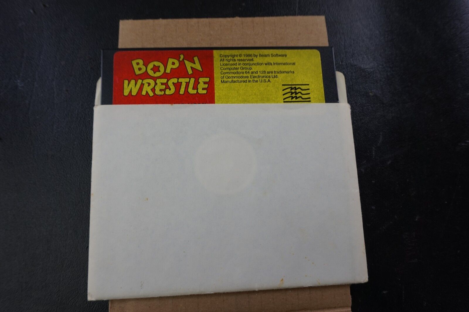 Bop\'N Wrestle 5.25 Media Commodore 64 and 128