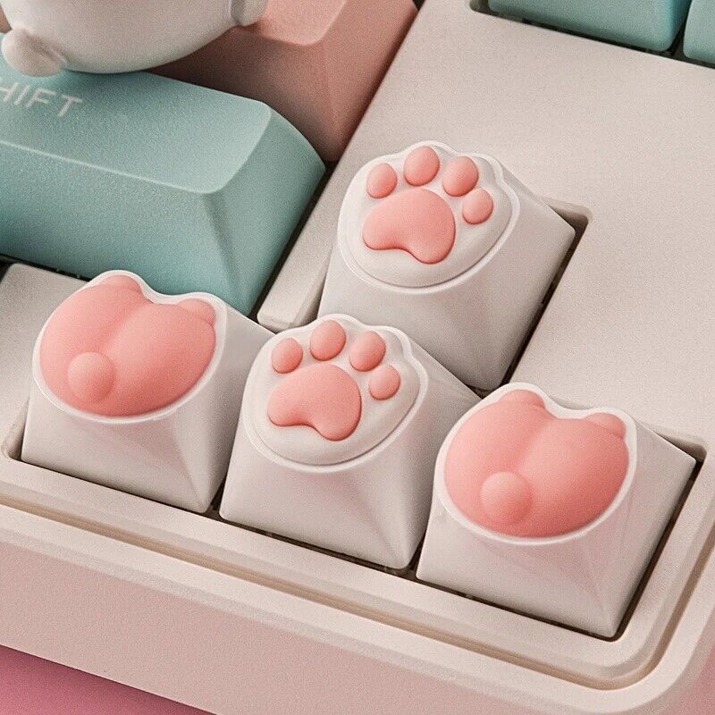 Cute Cat Paw Keycaps For Mechanical Keyboard Cherry MX Switch DIY Custom Key Cap