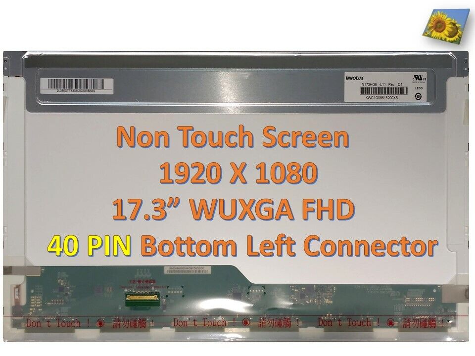TOSHIBA QOSMIO X75-A7290 LAPTOP LED LCD Screen 17.3 Full-HD Bottom Left