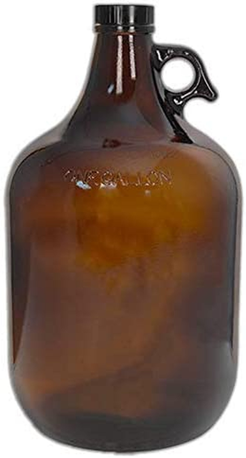 1 Gallon (128Oz) Amber Glass Jug with 38Mm Cap - FBA