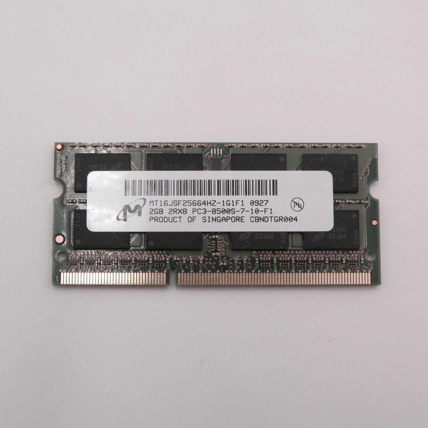 Micron 2GB DDR3 Laptop Memory 2RX8 PC3-8500S 1066MHz (B)