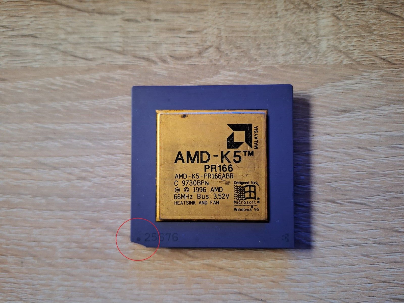 AMD K5 PR166 AMD-K5-PR166ABR Vintage CPU chipped, working