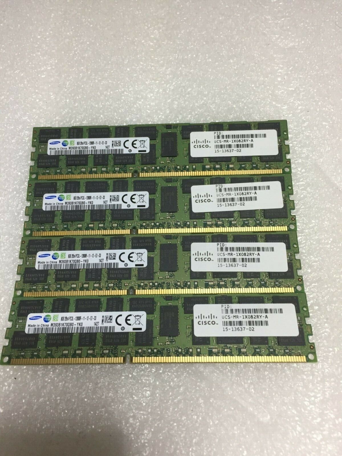 Samsung Server Ram 4x8GB 32GB PC3L-12800R DDR3 M393B1K70QB0-YK0 CISCO