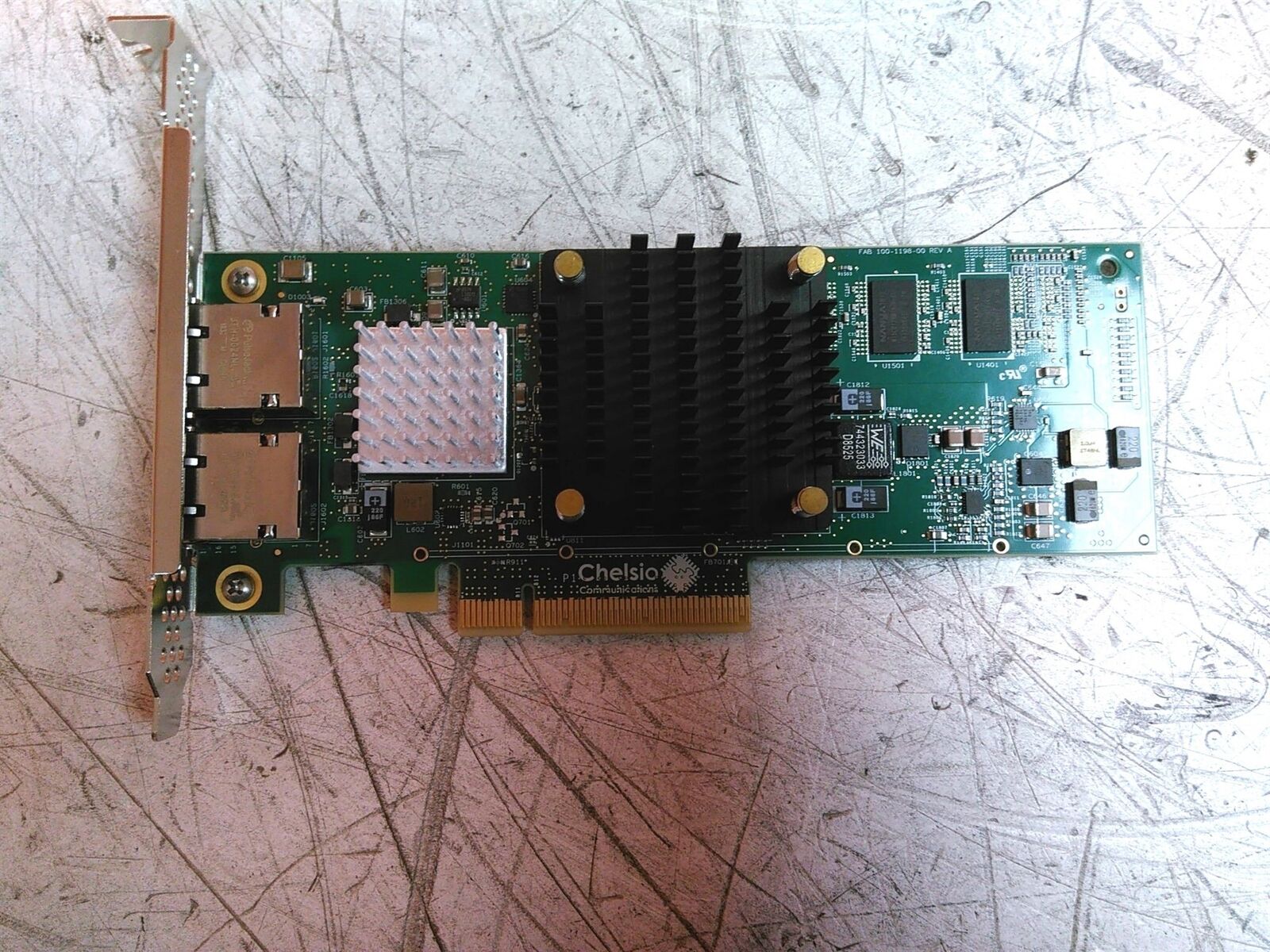 Chelsio Communications 110-1198-50 A1 Dual Port PCIe Ethernet Network Card