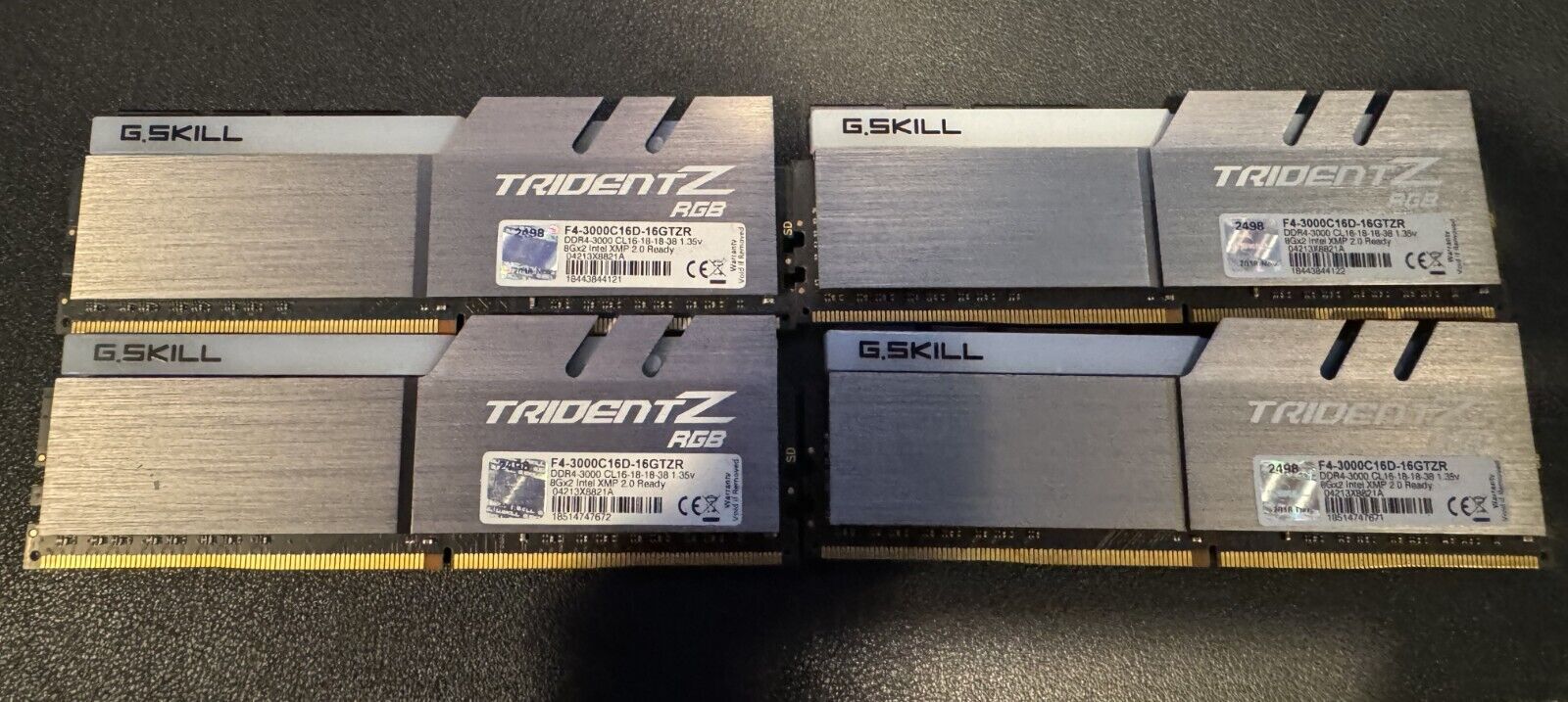 G. SKILL Trident Z RGB RAM 32GB (4 x 8GB)  (DDR4-3000) F4 3000C16D-16GTZR