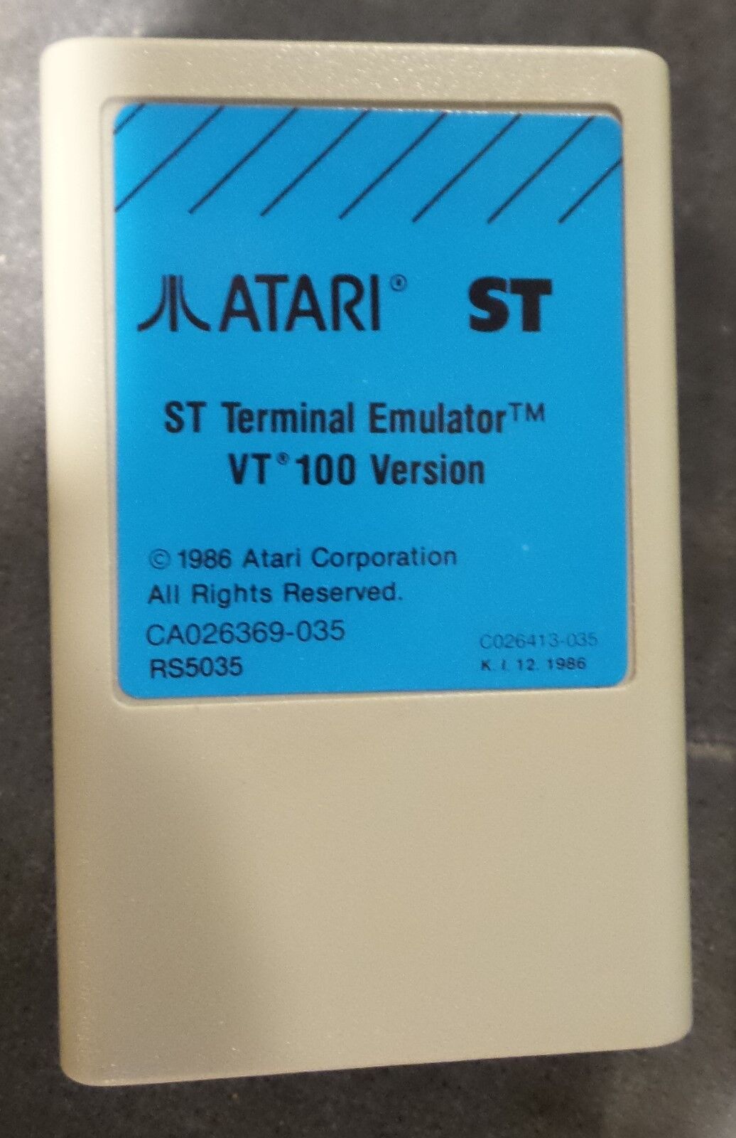 VT-100 Terminal Emulator Cartridge Atari 520 1040 ST/STE New Less Box and Manual