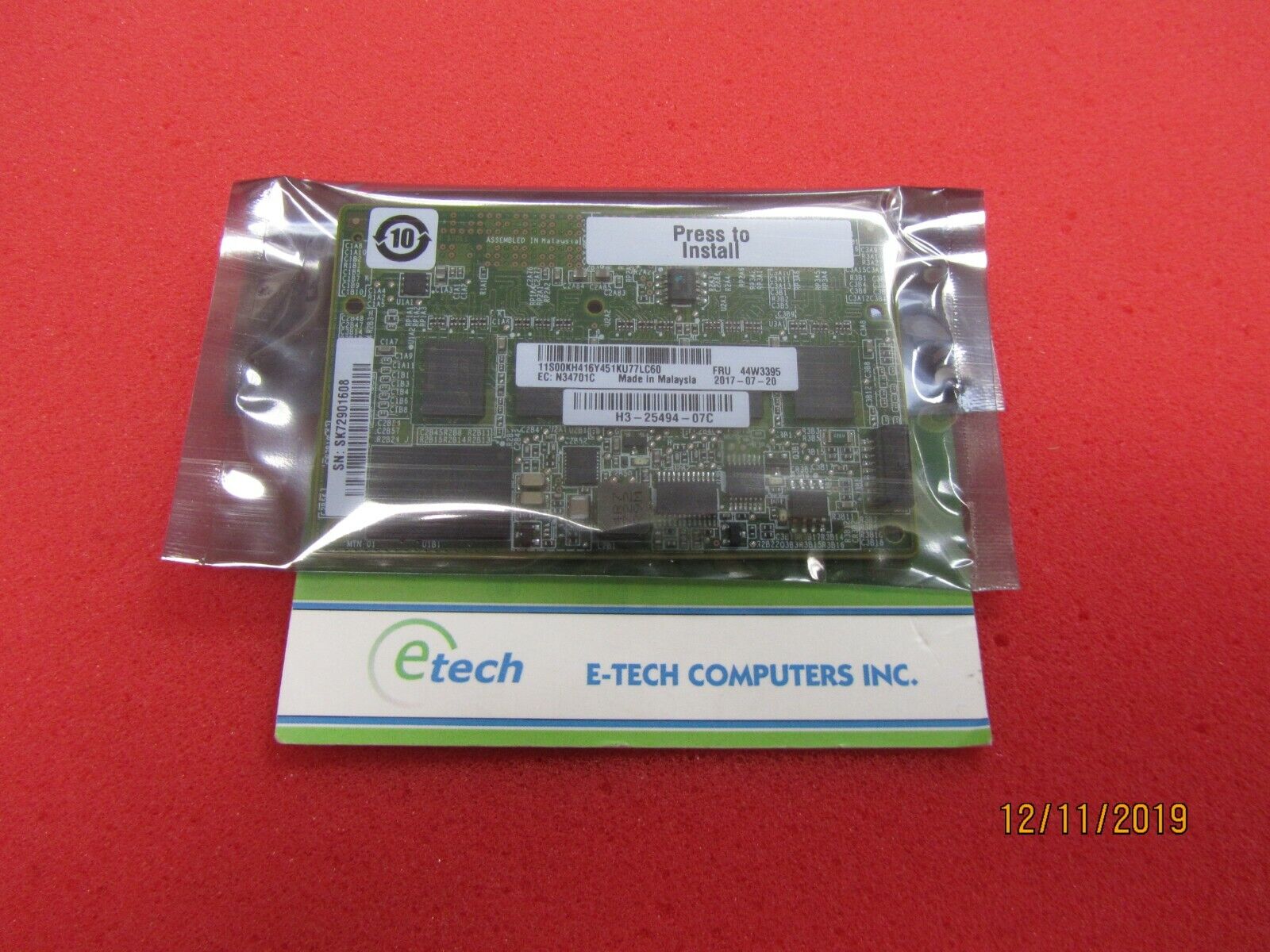 44W3395 - IBM ServeRAID M5200 Series 4 GB flash/ RAID 5 Upgrade, OPTION 47C8668
