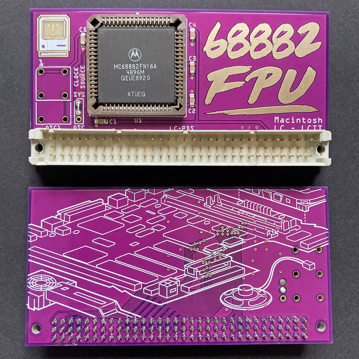 Newly made LC-PDS 68882 FPU coprocessor card for Apple Macintosh computers