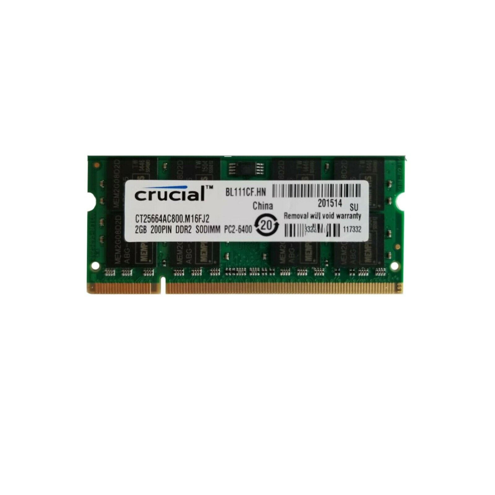 Crucial DDR2 2GB 4GB 8GB 800MHz PC2-6400 Sodimm Notebook Laptop Memory Ram Lot