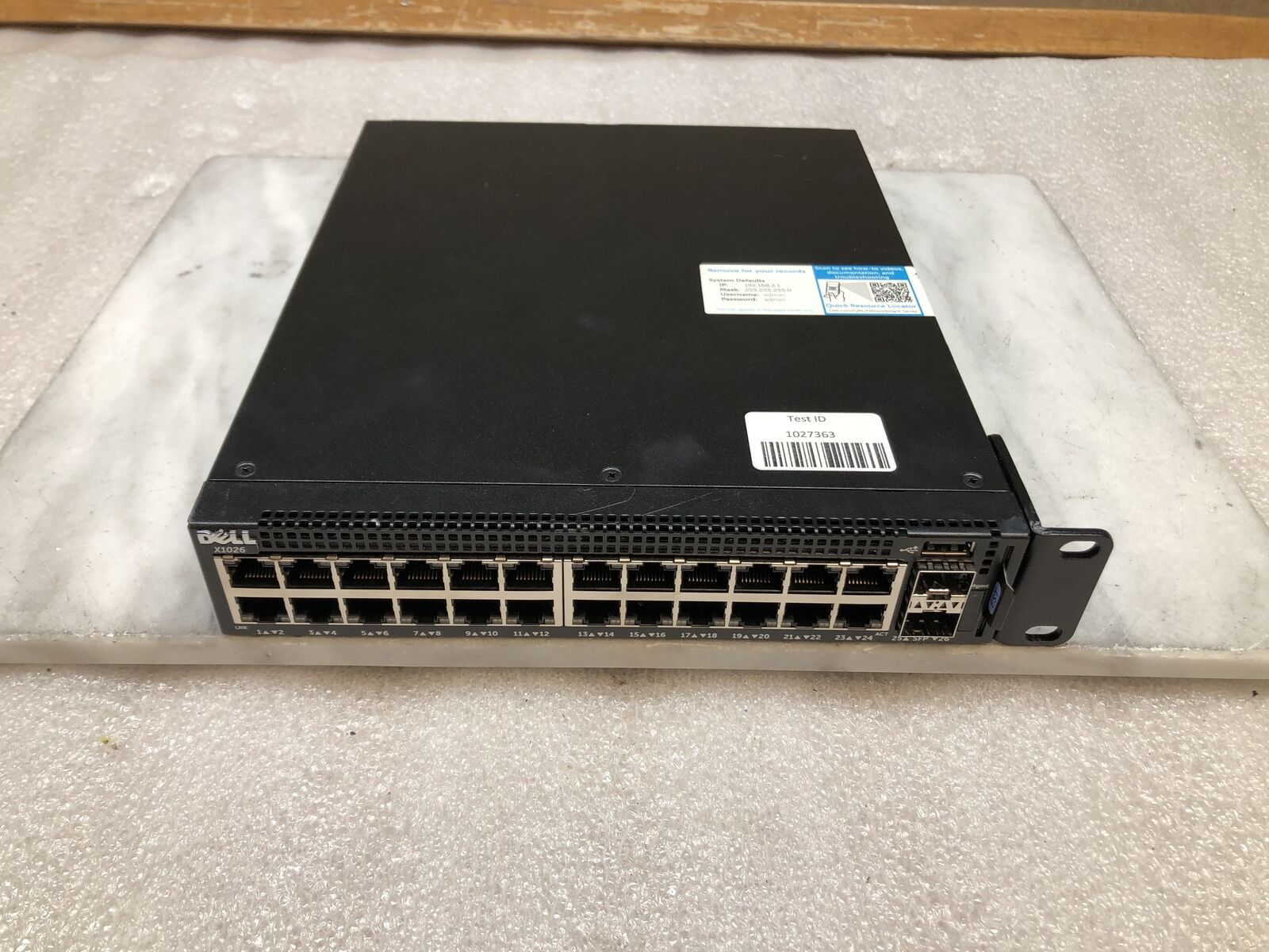 Dell X1026 E10W 24-Port Gigabyte Ethernet Network Switch 2x SFP