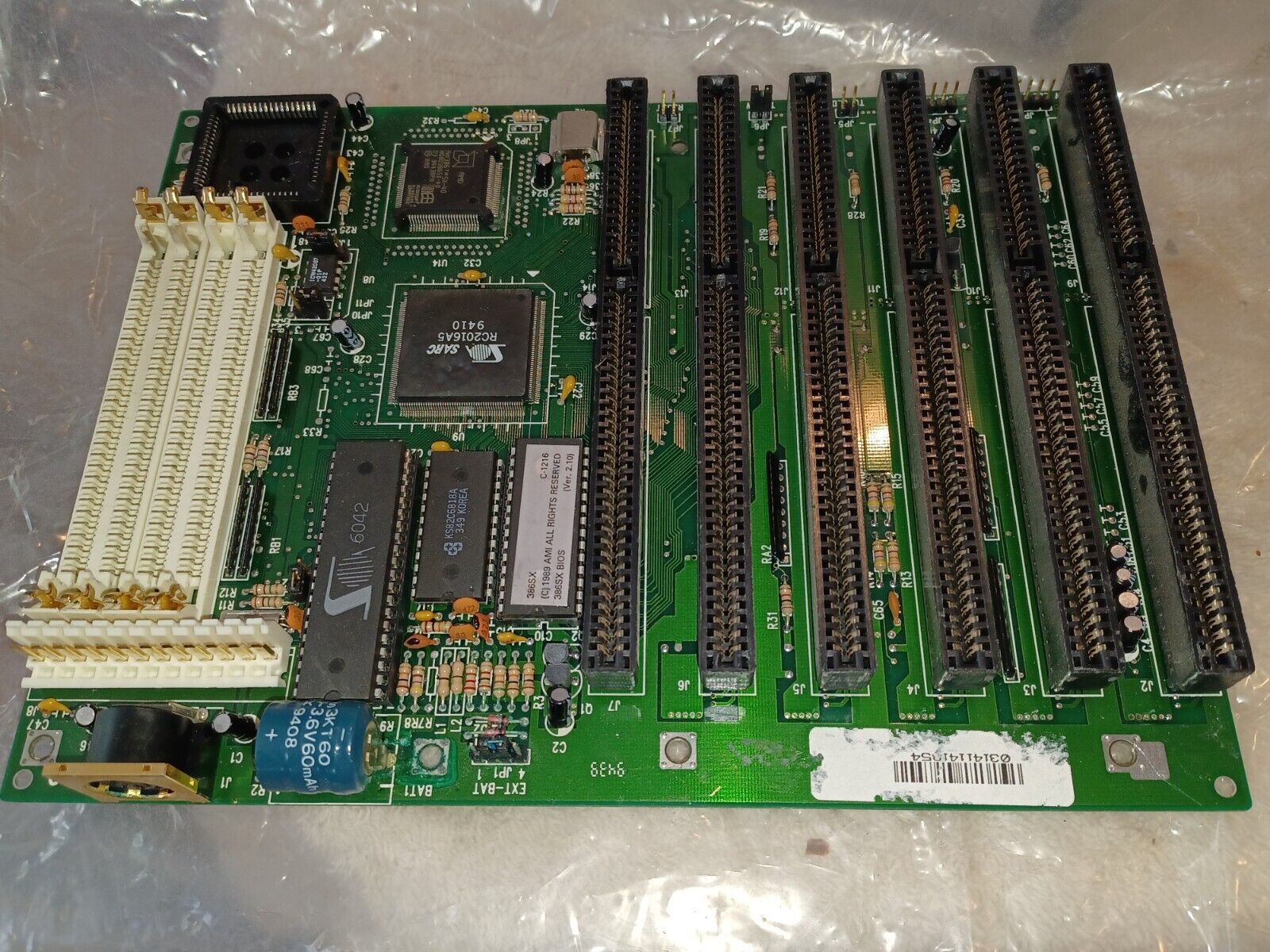 VINTAGE MOTHERBOARD AMD 386 SX-40, 5 ISA SLOTS, RETRO HARDWARE, For Parts