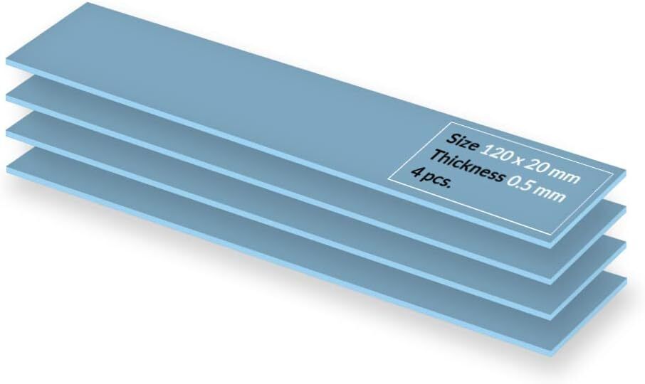 ARCTIC TP-3: Premium Performance Thermal Pad, 120 x 20 x 0.5 mm (4 Pieces)