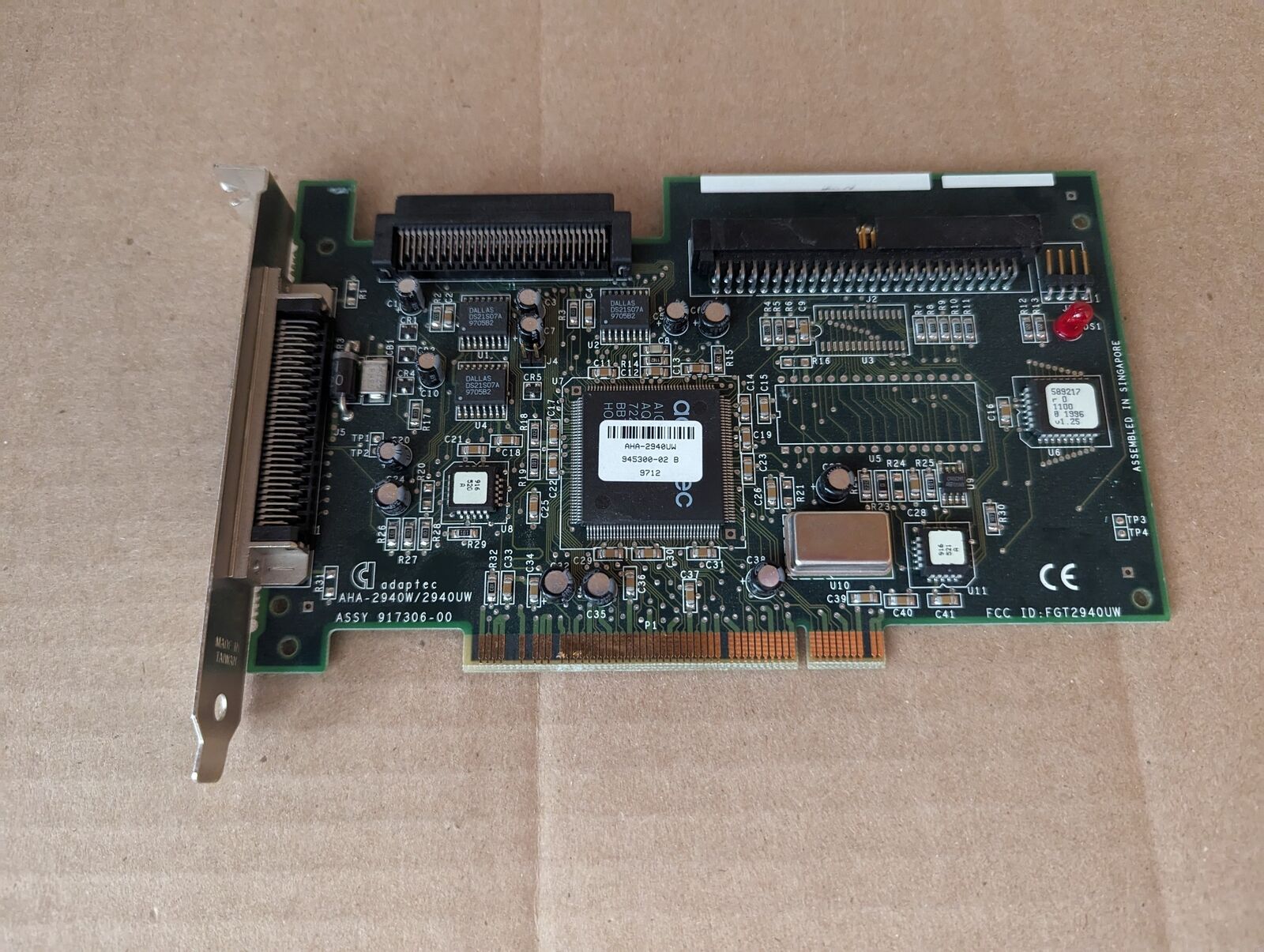 VINTAGE ADAPTEC AHA-2940W 2940UW ULTRA WIDE SCSI PCI CONTROLLER CARD FBT-1(16)