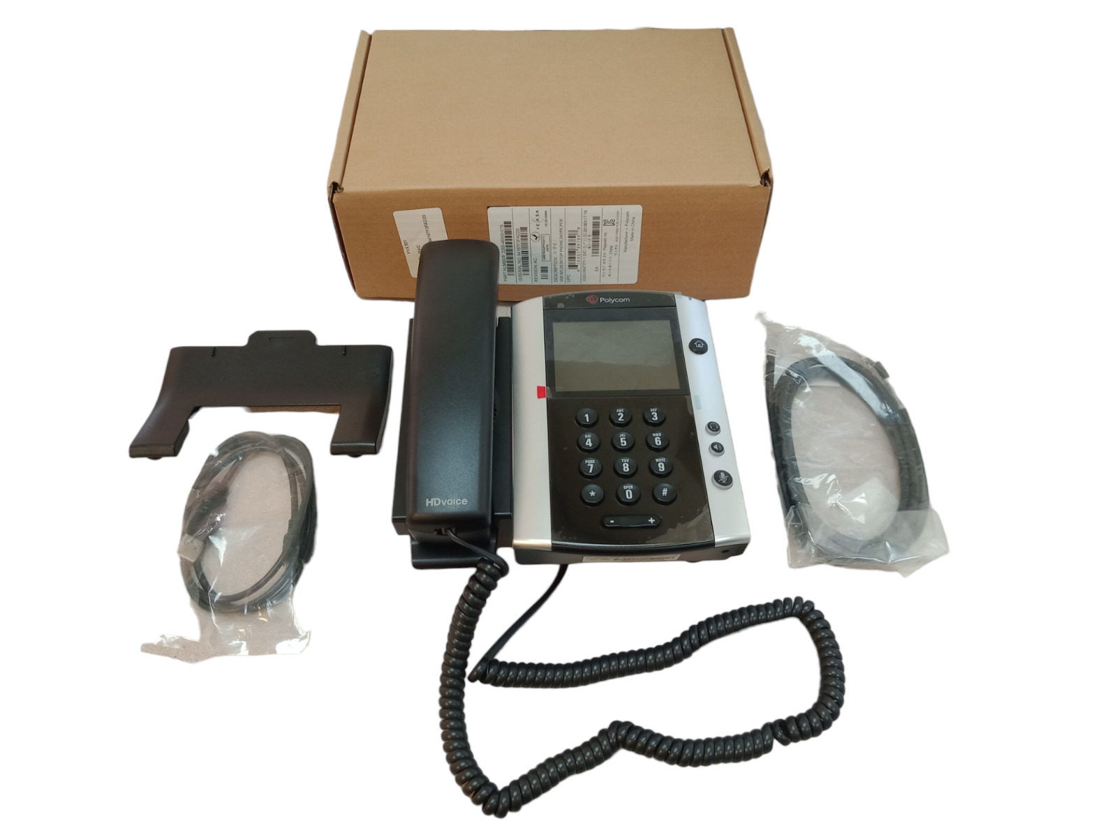 Polycom VVX 501 PoE Desktop Display Business VoIP Phone Original Box Working