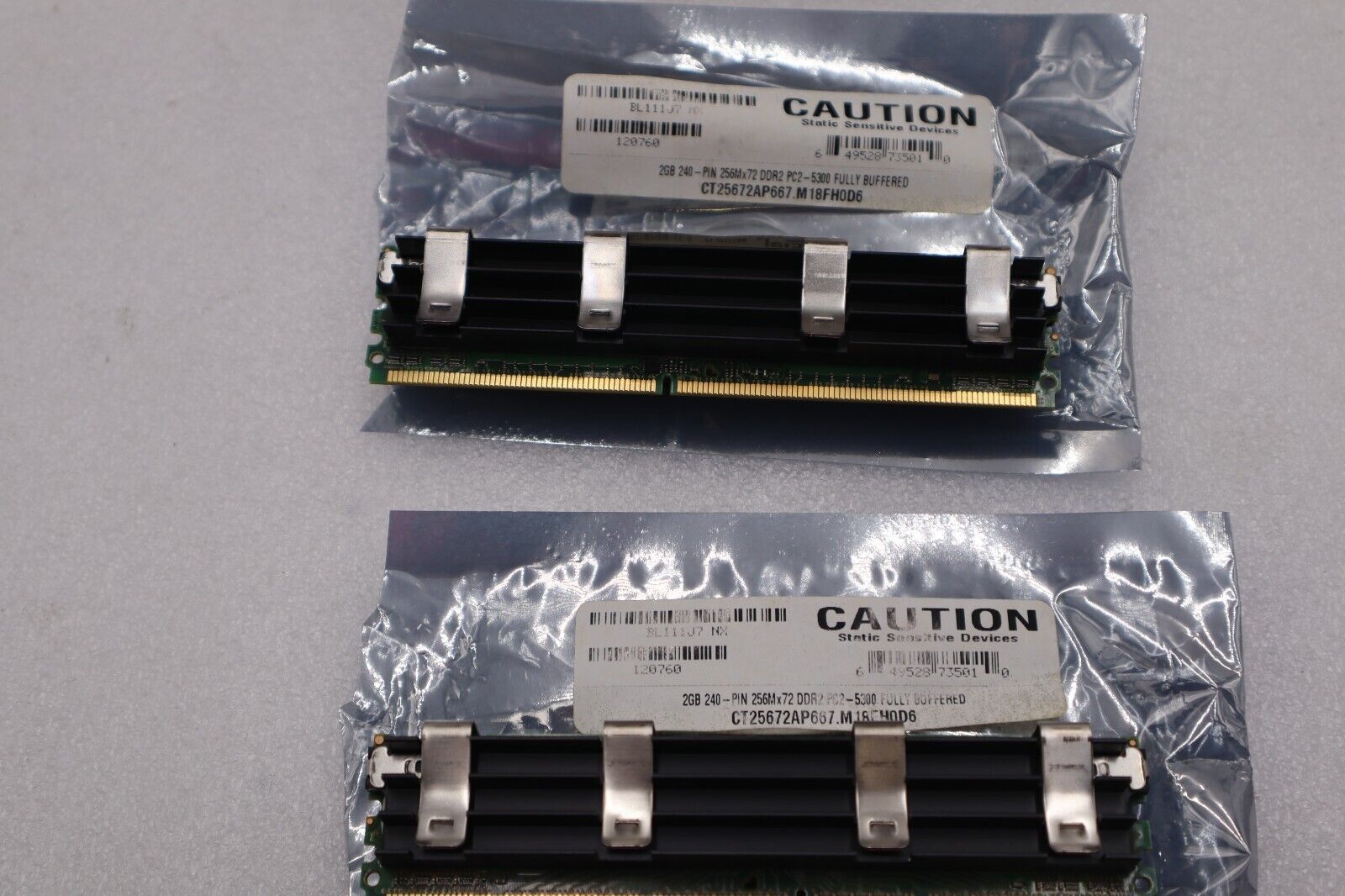 CRUCIAL PC2-5300 1GB DDR2 FULLY BUFFERED STOCK #K-1522A