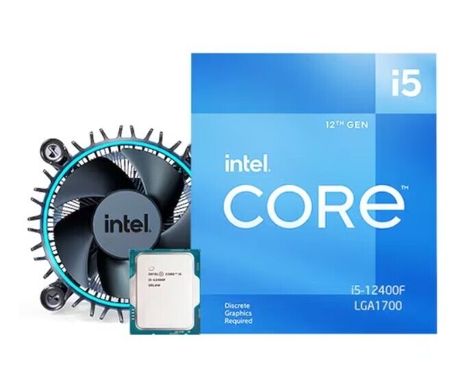 Intel Corei5-12th 12400F 6Core 12th 2.5/4.4GHz L3/18MB PCle5.0 DDR5/4800MHz UPS