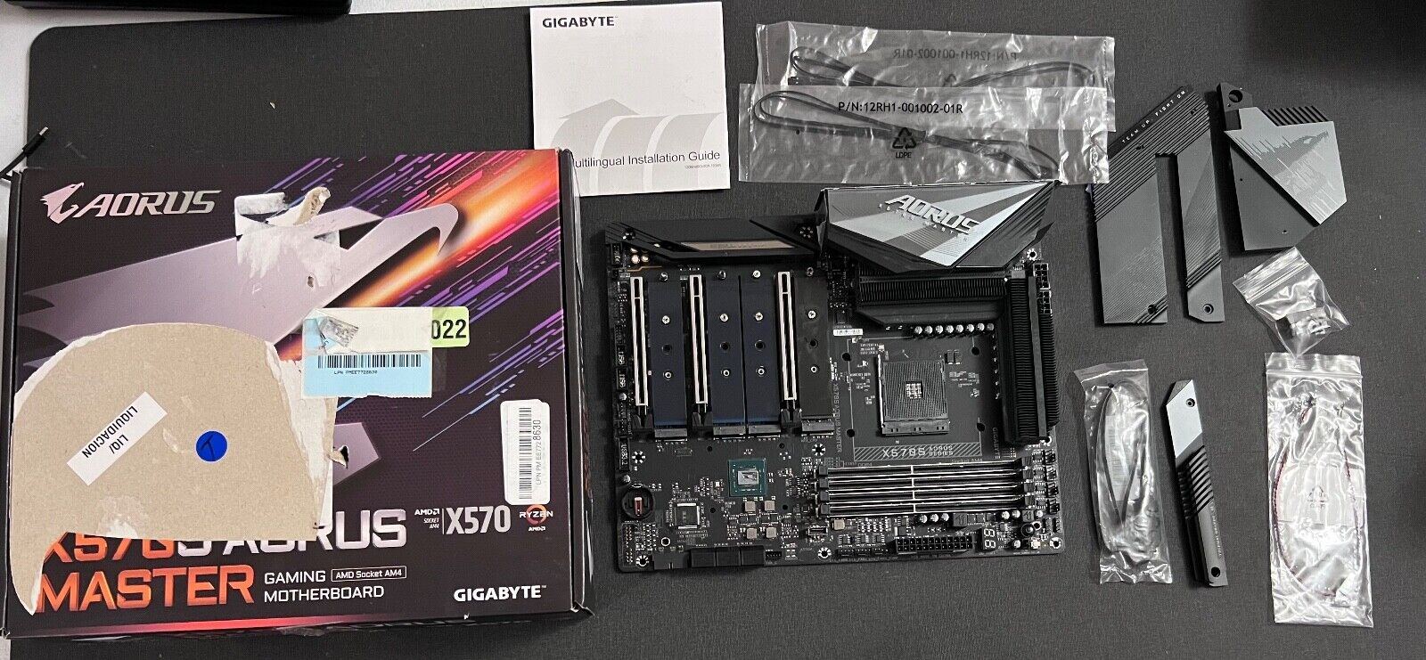 As-is Untested Gigabyte X570S Aorus Master ATX AM4 Socket AM4 Gaming Motherboard
