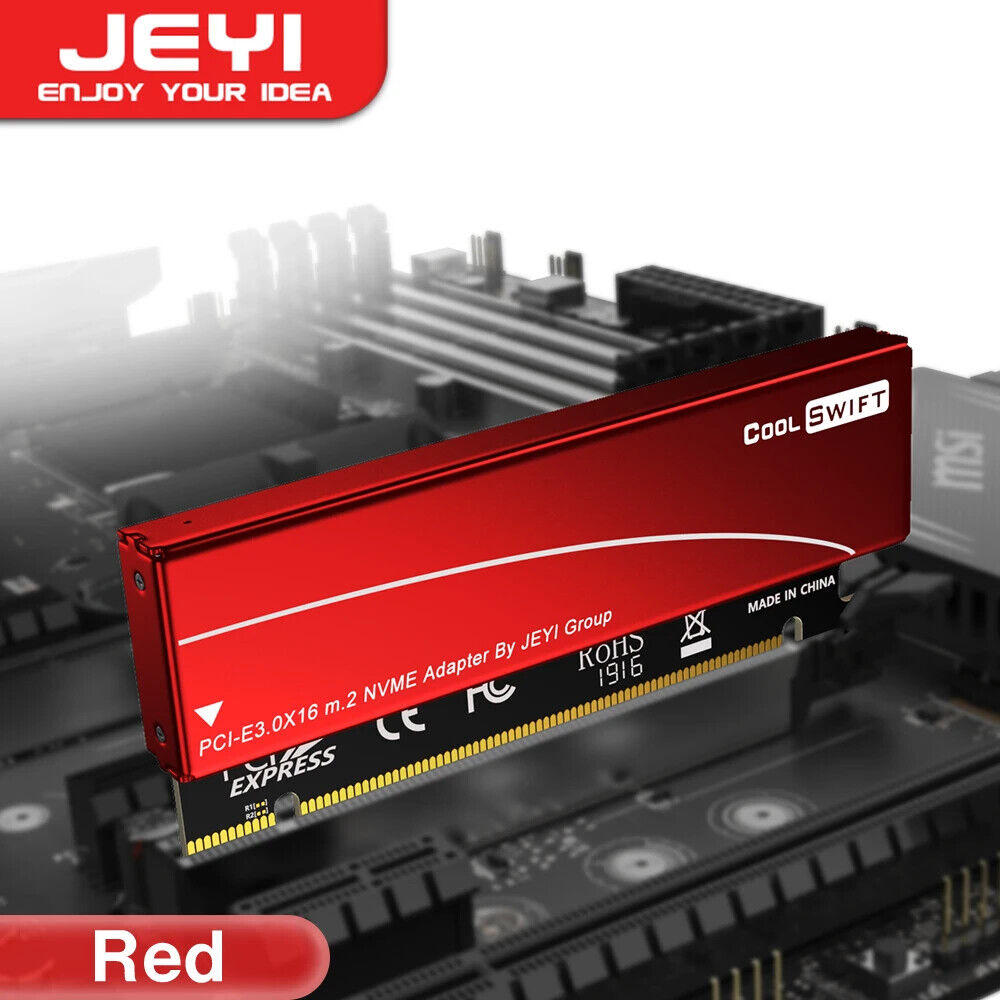 JEYI M.2 NVME To PCIE 4.0 X16 Adapter Expansion Card For Samsung 980 PRO,970 EVO