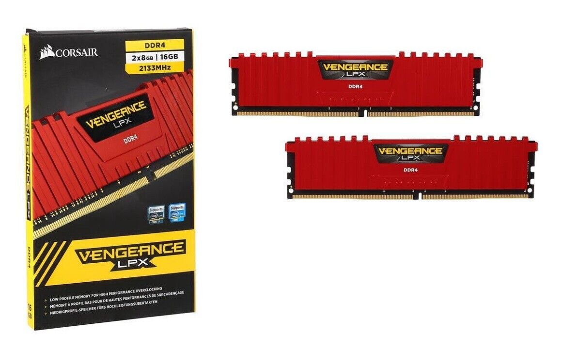 CORSAIR Vengeance LPX 16GB (2x8GB) DDR4 2133MHz (PC4-17000) Dual-Channel RAM