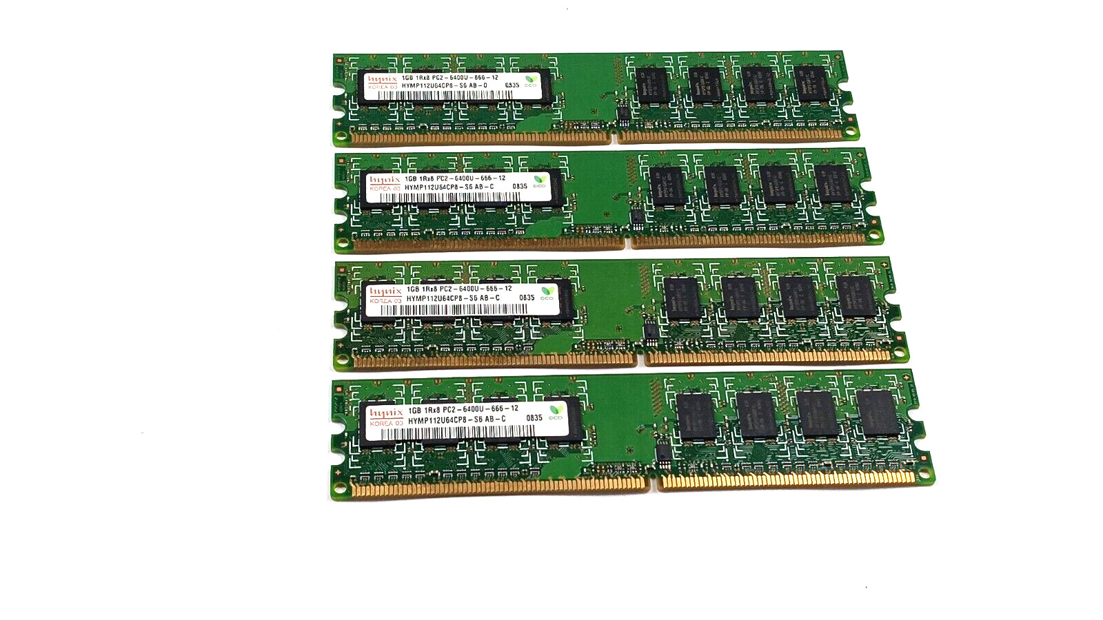 Hynix 4x1GB (4GB) DDR2 Computer Desktop RAM Memory Kit (1RX8 PC2-6400U-666-12)
