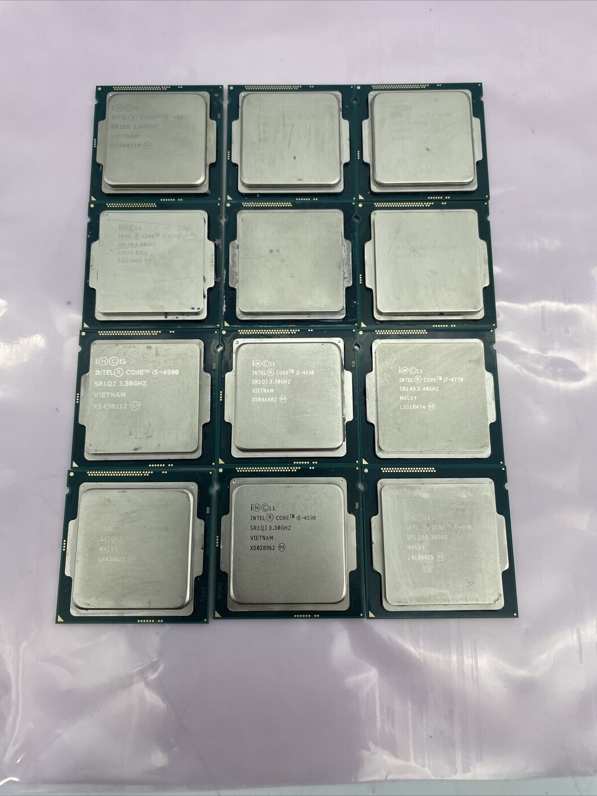 Mixed Lot Of 12 Intel i5 & i7 4th Gen Desktop CPU Processors