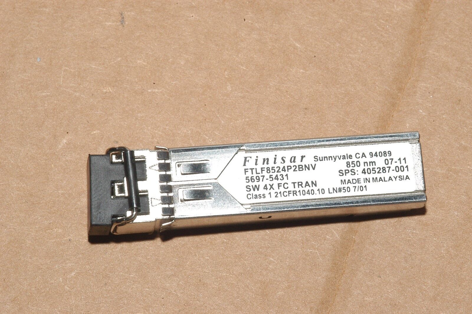 Genuine Finisar 4GB SFP 850nm Fiber Optic Transceivers FTLF8524P2BNV
