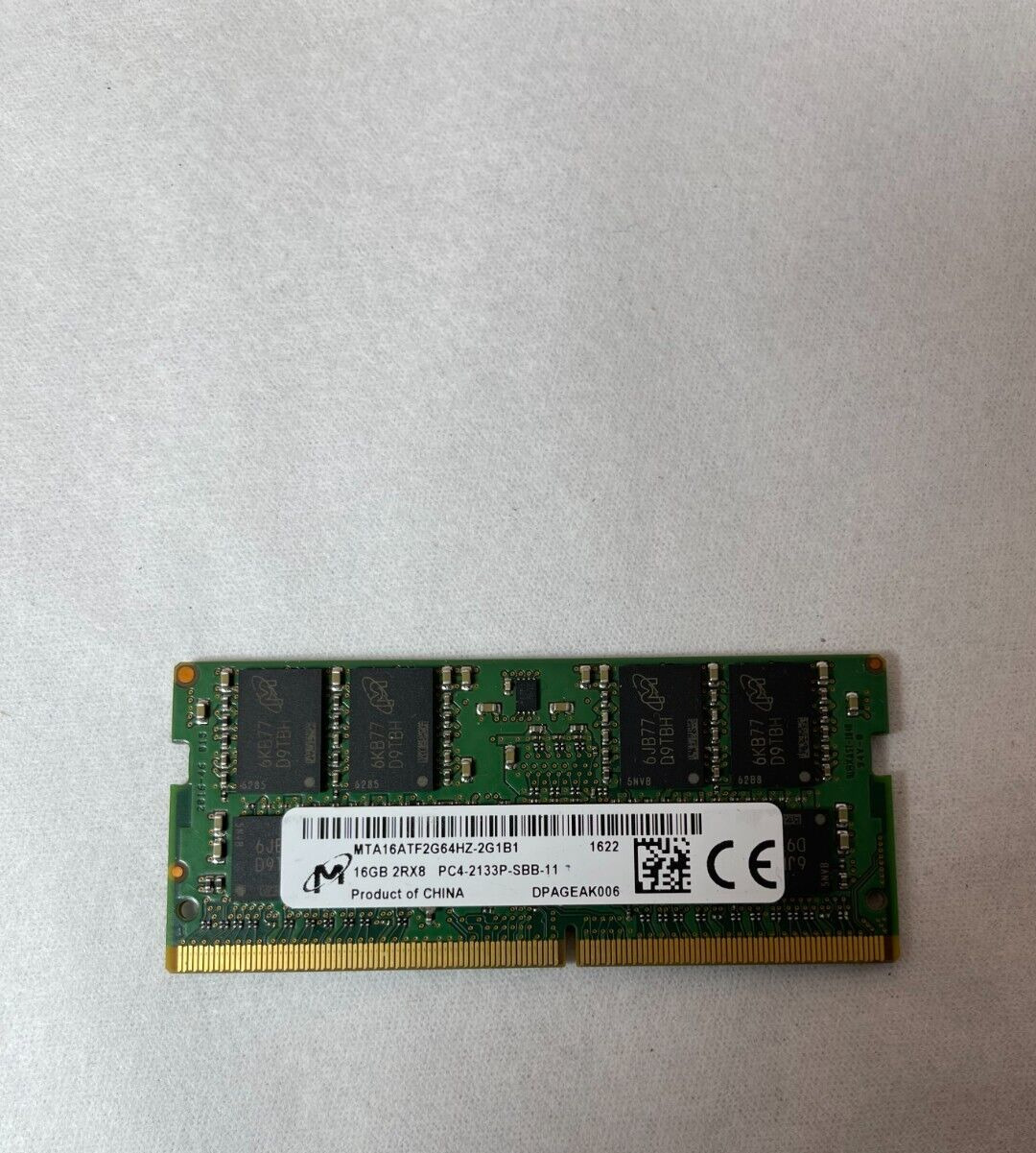 Micron 8GB DDR4 SDRAM Memory - Green MTA16ATF2G64HZ-2G1B1