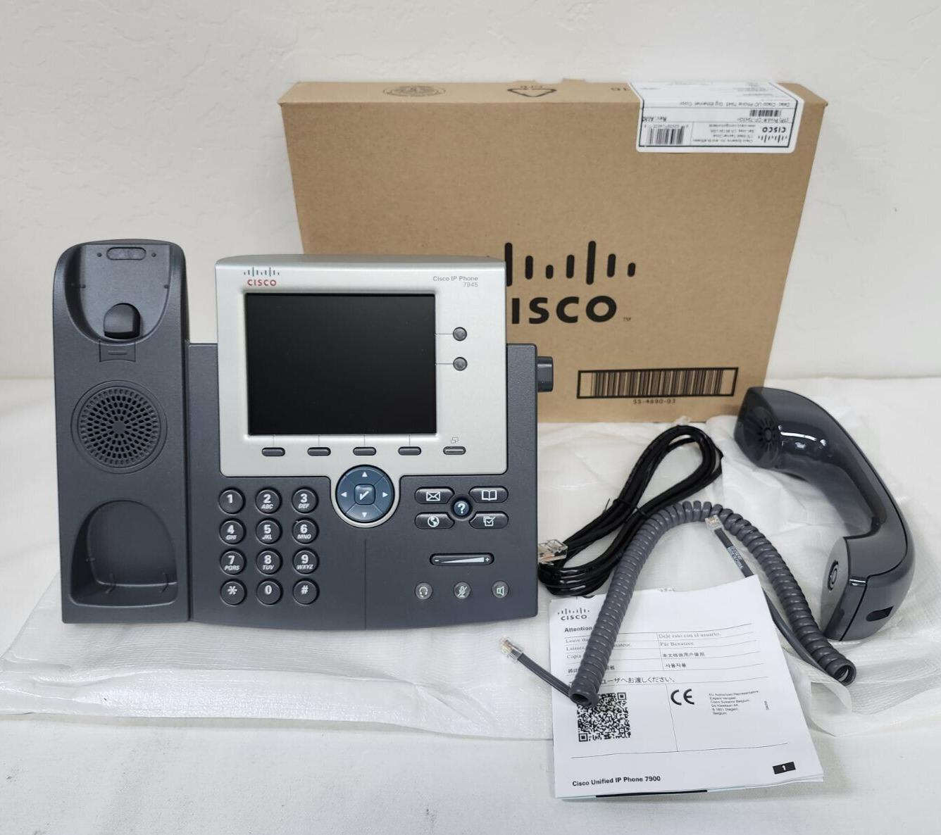 New Cisco 7945G IP VoIP Gigabit GIGE Telephone Phone CP-7945G - 