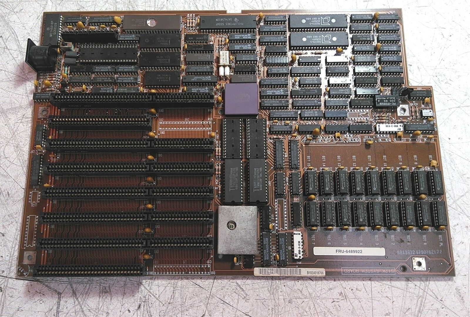 Vintage IBM 6489922 AT Motherboard Intel 8MHz CPU 512KB System Board 8x ISA 