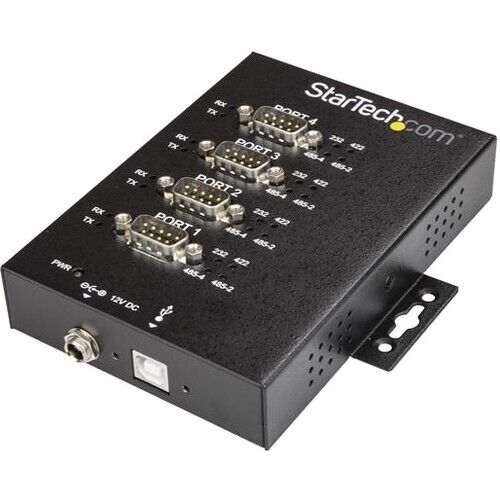 StarTech.com 4-Port Industrial USB to RS-232/422/485 Serial Adapter - 15 kV ESD