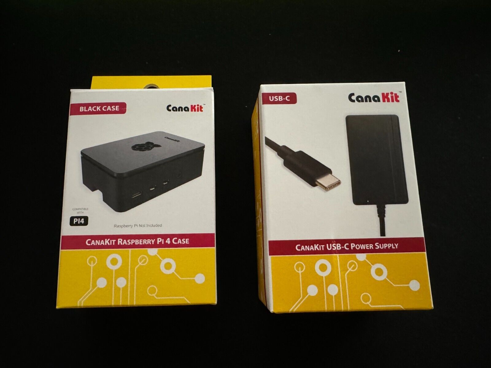 Canakit 3.5A Raspberry Pi 4 Power Supply (Usb-C) + CanaKit Raspberry Pi 4 Case