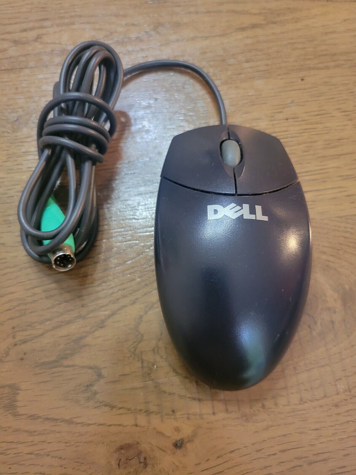 Vintage DELL LOGITECH (M-S69, M071KC) Black PS/2 Scroll Wheel Wired Ball Mouse