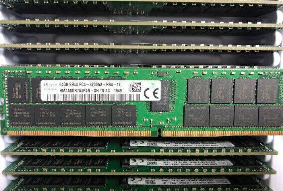 64G RAM SK hynix 2RX4 PC4-3200A DDR4 ECC Memory REG HMAA8GRTAJR4N-XN T8 AC