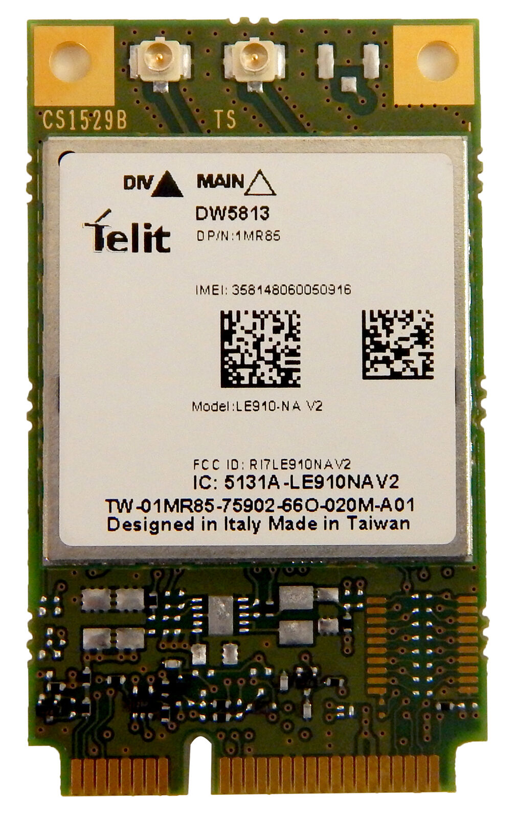 Dell DW5813 4G LTE LE910-NA V2 Mobile Broadband Card 1MR85 ATT