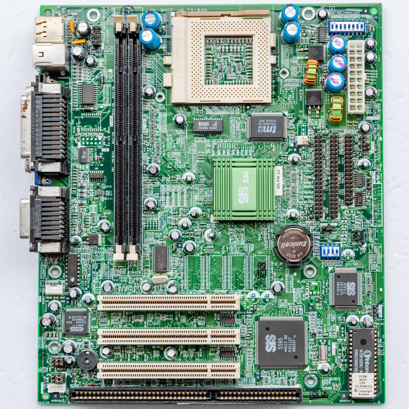 IBM V75M SiS 530 Socket 7 Motherboard ISA Slot AMD K6 Windows 98 SE Retro Gaming