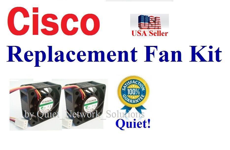 LOT 2x new Quiet Version fans for Cisco SG200-50 (SLM2048T-NA) switch
