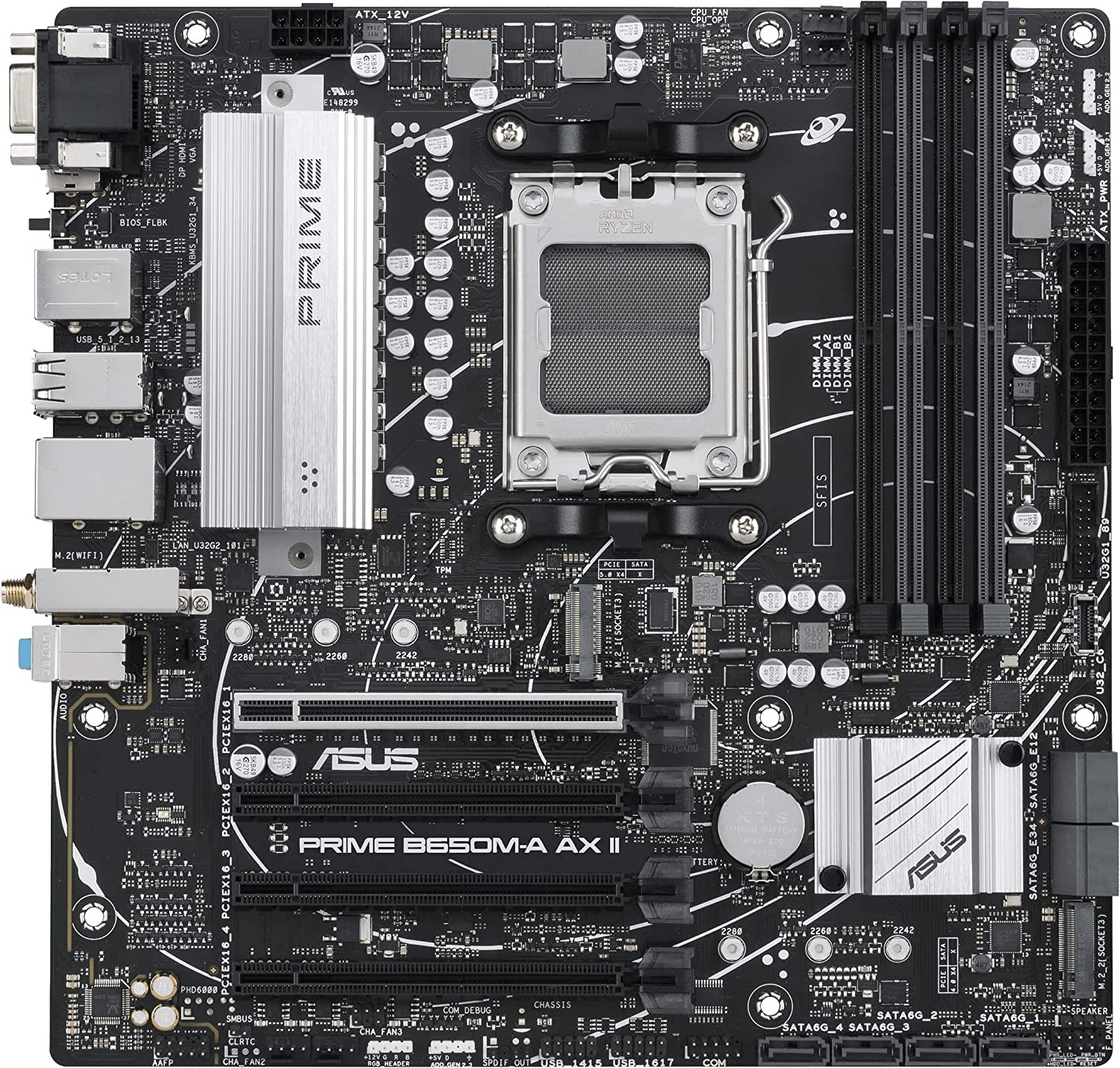 B650M-A AX II AMD B650(Ryzen 7000) Micro-Atx Motherboard(Ddr5 6400+(Oc),Pcie 5.0
