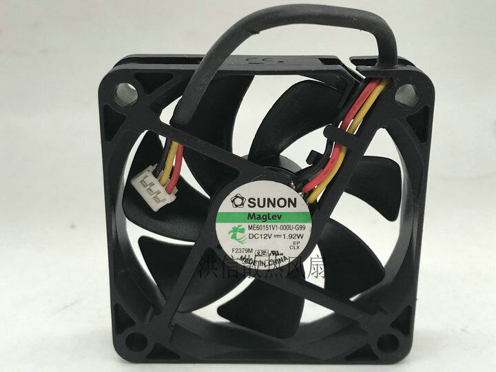 SUNON 60*60*15MM ME60151V1-000U-G99 DC12V 1.92W 6CM 3Pin Cooling Fan