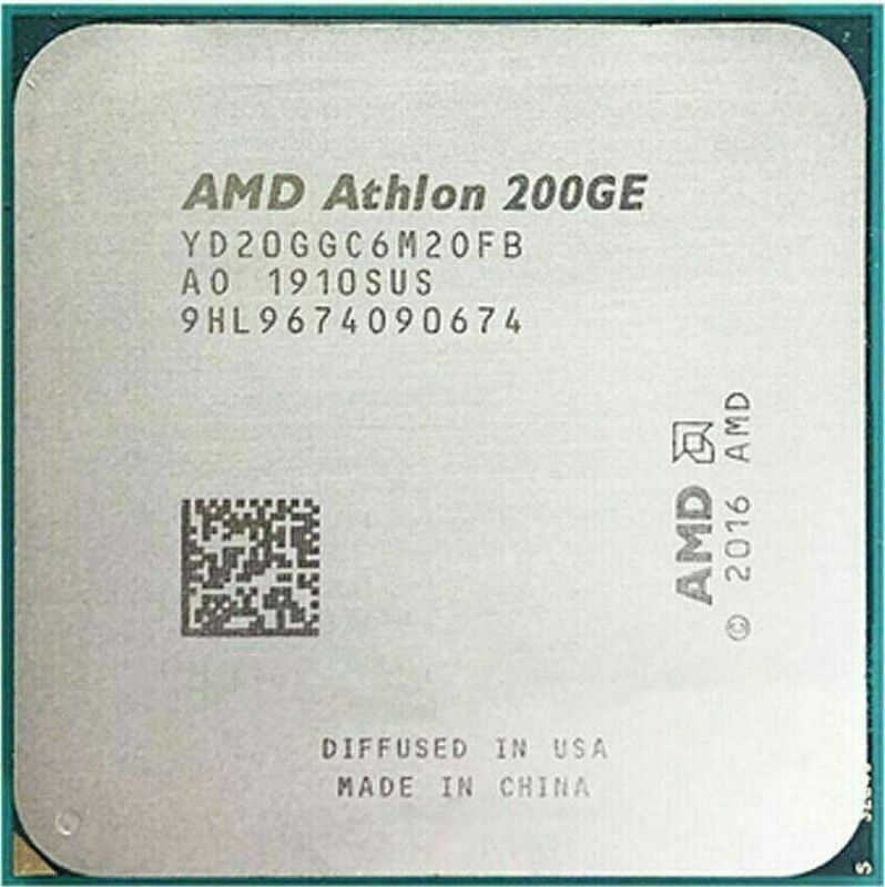 AMD Athlon 200GE 3.2 GHz Dual-Core 4 Threads 5MB Socket AM4 35W CPU Processor