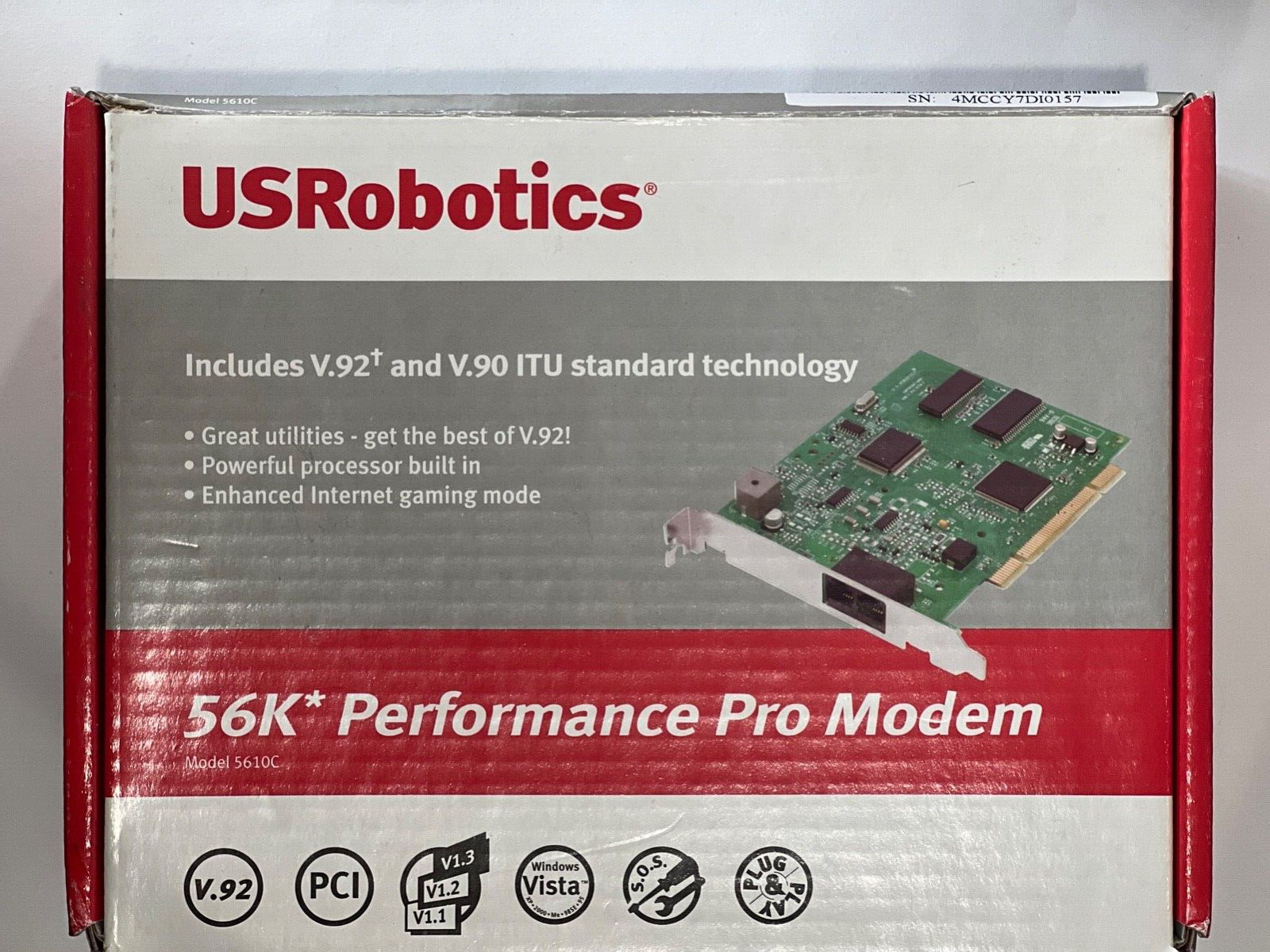 US ROBOTICS USR5610C 56K PERFORMANCE PRO MODEM INTERNAL PCI 56KBPS ULB1-9