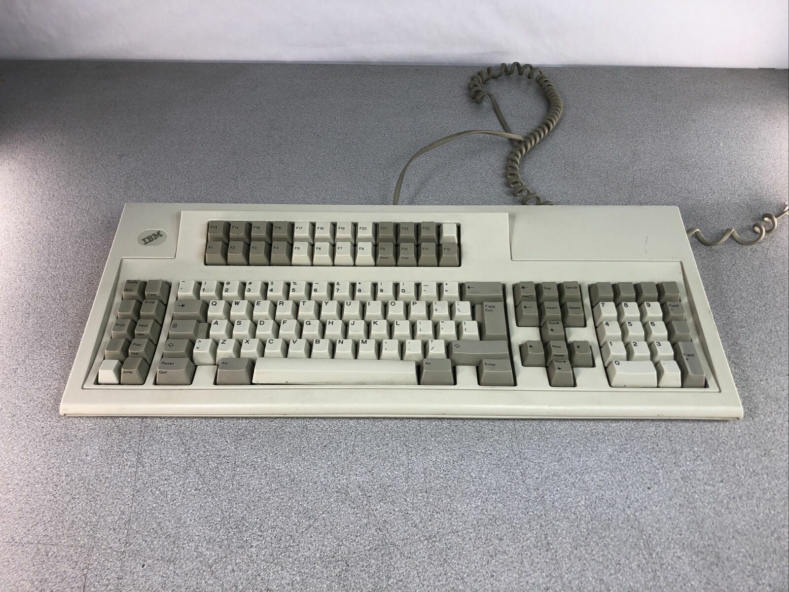 IBM 122-Key Terminal Clicky Keyboard Model M 1395660 Vintage w/Curly Cable 