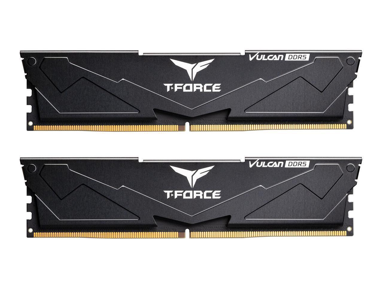 Team T-Force Vulcan 32GB (2 x 16GB) PC Memory RAM DDR5 5600 (PC5 44800) Intel...