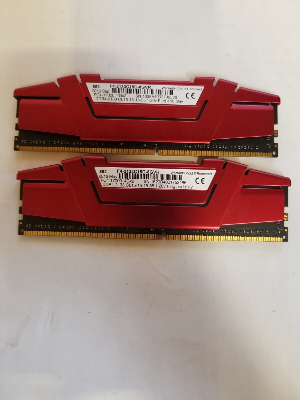 G.SKILL RIPJAWS V Series 8GB (2 x 4GB) 288-Pin DDR4 SDRAM DDR4 2133 (PC4 17000)