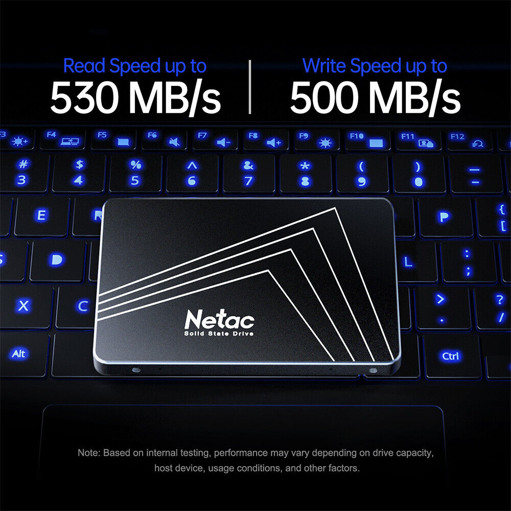 Netac 256GB SSD 2.5'' SATA III 6Gb/s Internal Solid State Drive 500MB/s PC/MAC