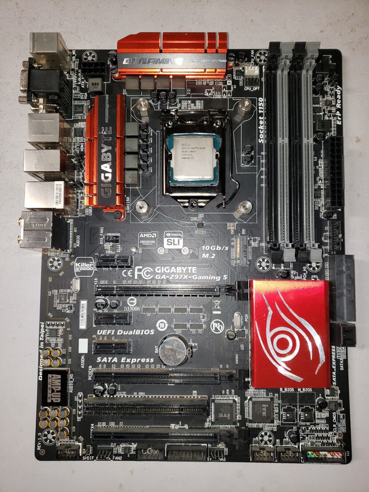 GIGABYTE GA-Z97X-Gaming 5 Motherboard LGA, Intel i5 4670K Processor 