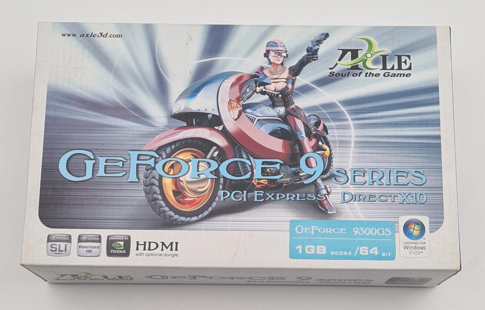 NEW - Axle3 Nvidia GeForce 9300GS 1GB DDR2 PCI-E CRT DVI HDCP HDMI Video Card