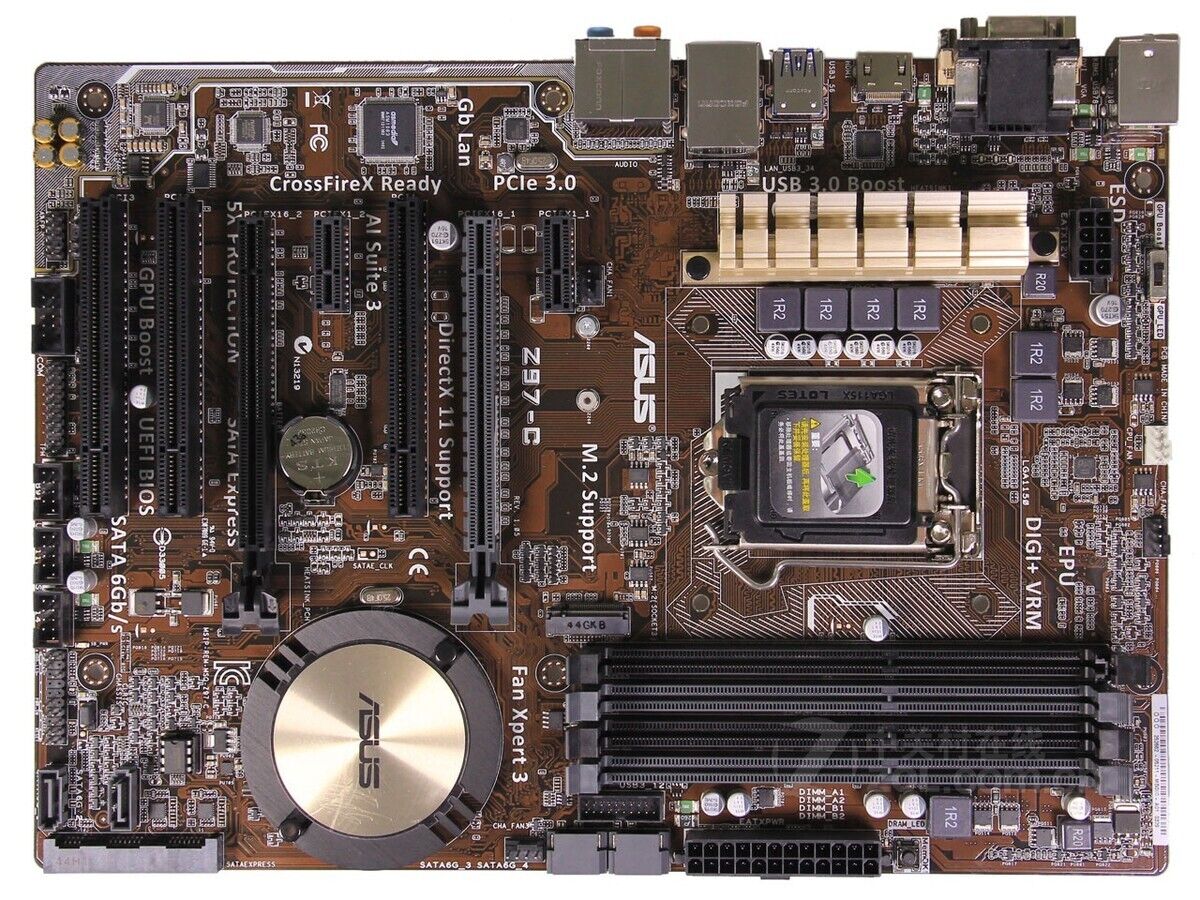 For ASUS Z97-C motherboard Z97 LGA1150 4*DDR3 32G VGA+HDMI+DVI ATX Tested ok