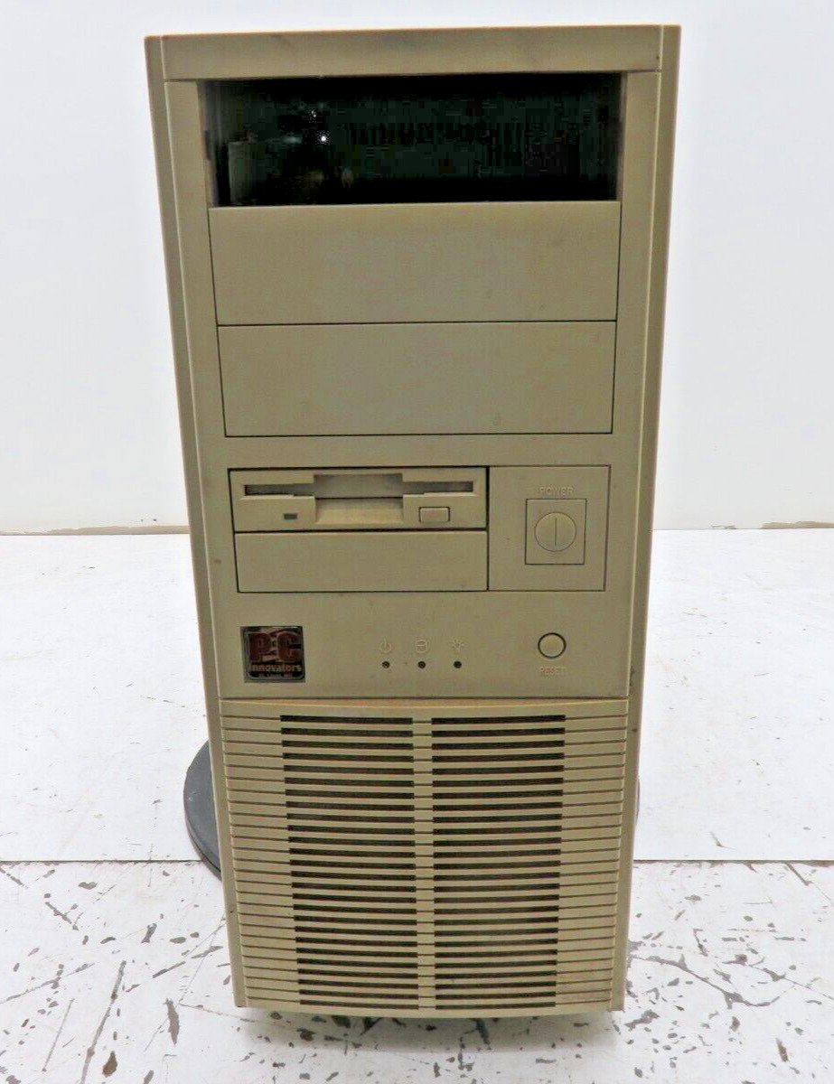 Vintage ATX Desktop PC Case Beige Sleeper Case w/ PSU