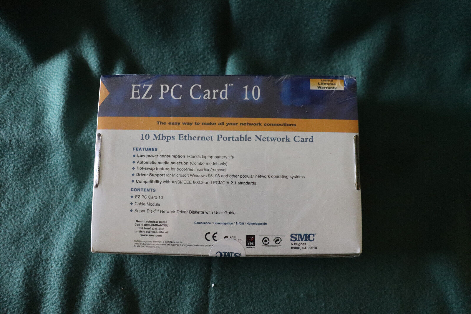 SMC EZ PC Card 10 PCMCIA II New In Box