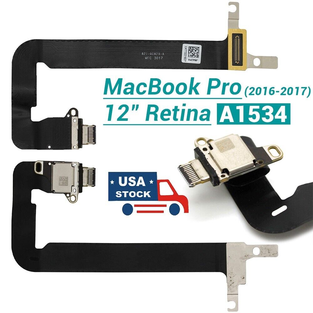 OEM I/O USB-C Board Flex Cable DC Jack For MacBook 12\